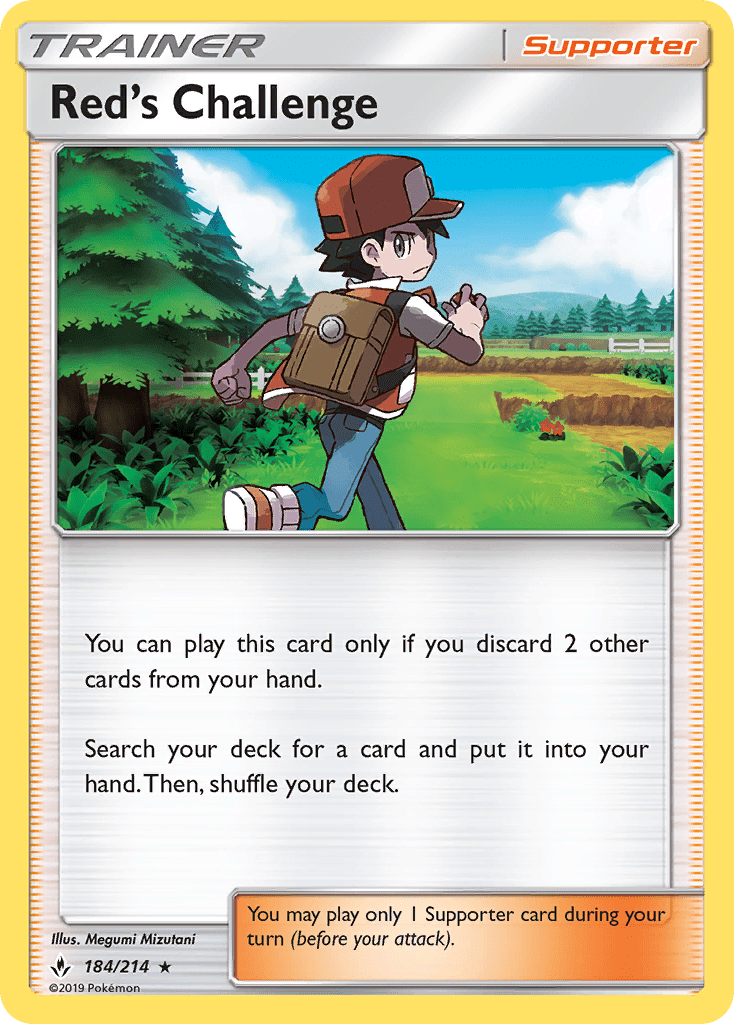 Red's Challenge (184/214) [Sun & Moon: Unbroken Bonds] Pokemon Single Pokémon  | Multizone: Comics And Games