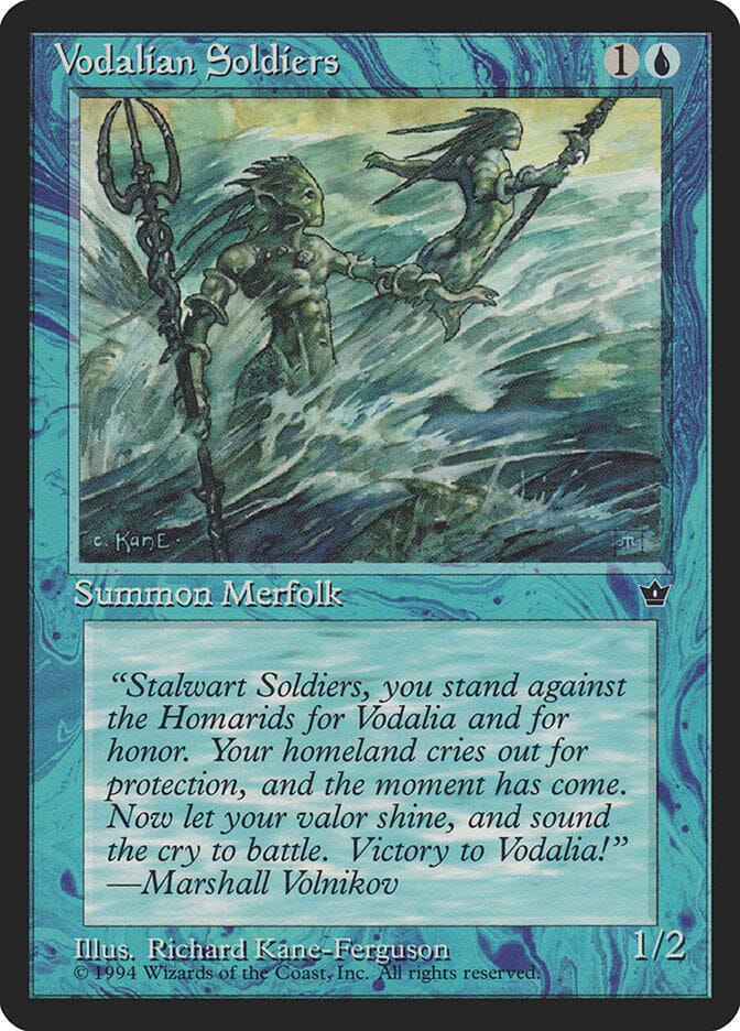 Vodalian Soldiers (Richard Kane Ferguson) [Fallen Empires] MTG Single Magic: The Gathering  | Multizone: Comics And Games