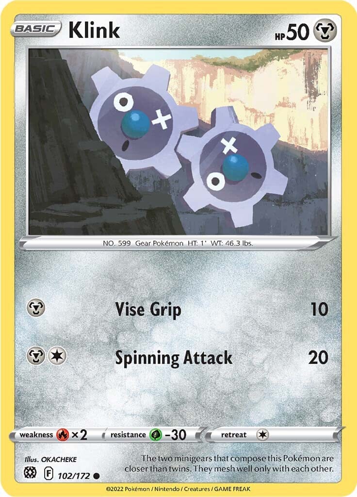 Klink (102/172) [Sword & Shield: Brilliant Stars] Pokemon Single Pokémon  | Multizone: Comics And Games