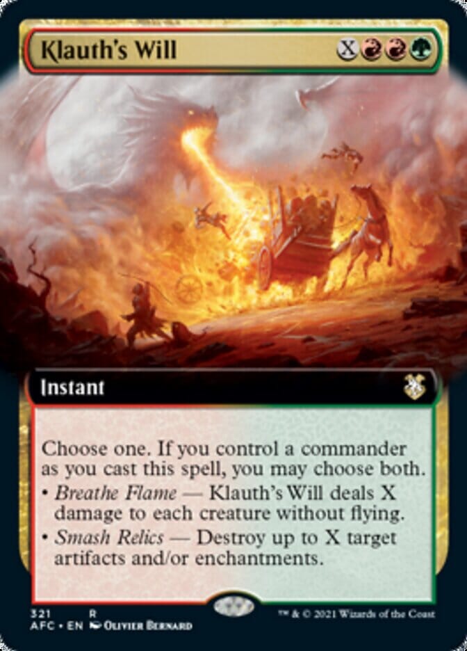 Klauth's Will (Extended) [Dungeons & Dragons: Adventures in the Forgotten Realms Commander] MTG Single Magic: The Gathering  | Multizone: Comics And Games