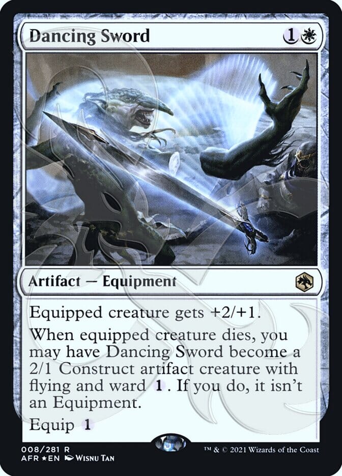 Dancing Sword (Ampersand Promo) [Dungeons & Dragons: Adventures in the Forgotten Realms Promos] MTG Single Magic: The Gathering  | Multizone: Comics And Games