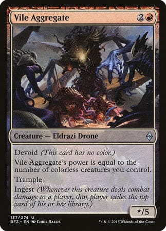 Vile Aggregate [Battle for Zendikar] MTG Single Magic: The Gathering  | Multizone: Comics And Games
