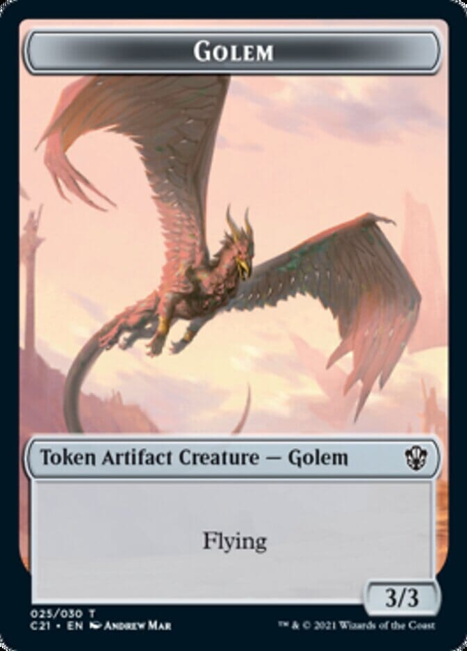 Golem (025) // Thopter Token [Commander 2021 Tokens] MTG Single Magic: The Gathering  | Multizone: Comics And Games