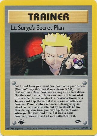 Lt. Surge's Secret Plan (107/132) [Gym Challenge 1st Edition] Pokemon Single Pokémon  | Multizone: Comics And Games