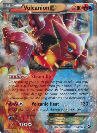 Volcanion EX (26/114) (Jumbo Card) [XY: Steam Siege] Pokemon Single Pokémon  | Multizone: Comics And Games