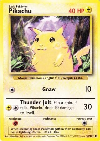 Pikachu (58/102) (Jumbo Card) [Base Set Unlimited] Pokemon Single Pokémon  | Multizone: Comics And Games