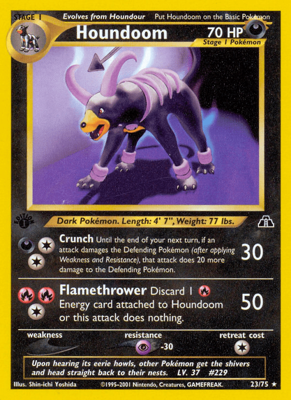 Houndoom (23/75) [Neo Discovery 1st Edition] Pokemon Single Pokémon  | Multizone: Comics And Games