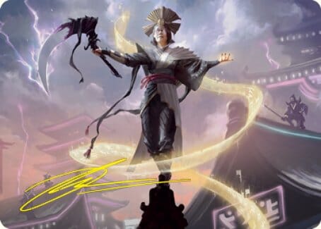 Naomi, Pillar of Order Art Card (Gold-Stamped Signature) [Kamigawa: Neon Dynasty Art Series] MTG Single Magic: The Gathering  | Multizone: Comics And Games
