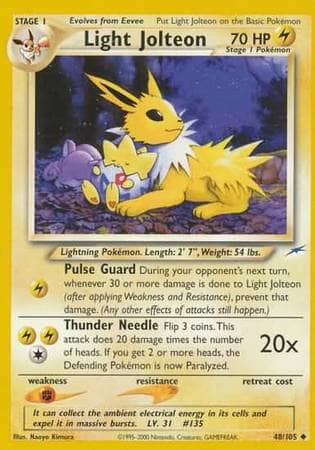 Light Jolteon (48/105) [Neo Destiny Unlimited] Pokemon Single Pokémon  | Multizone: Comics And Games