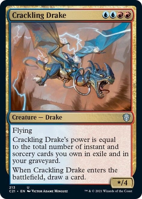 Crackling Drake [Commander 2021] MTG Single Magic: The Gathering  | Multizone: Comics And Games