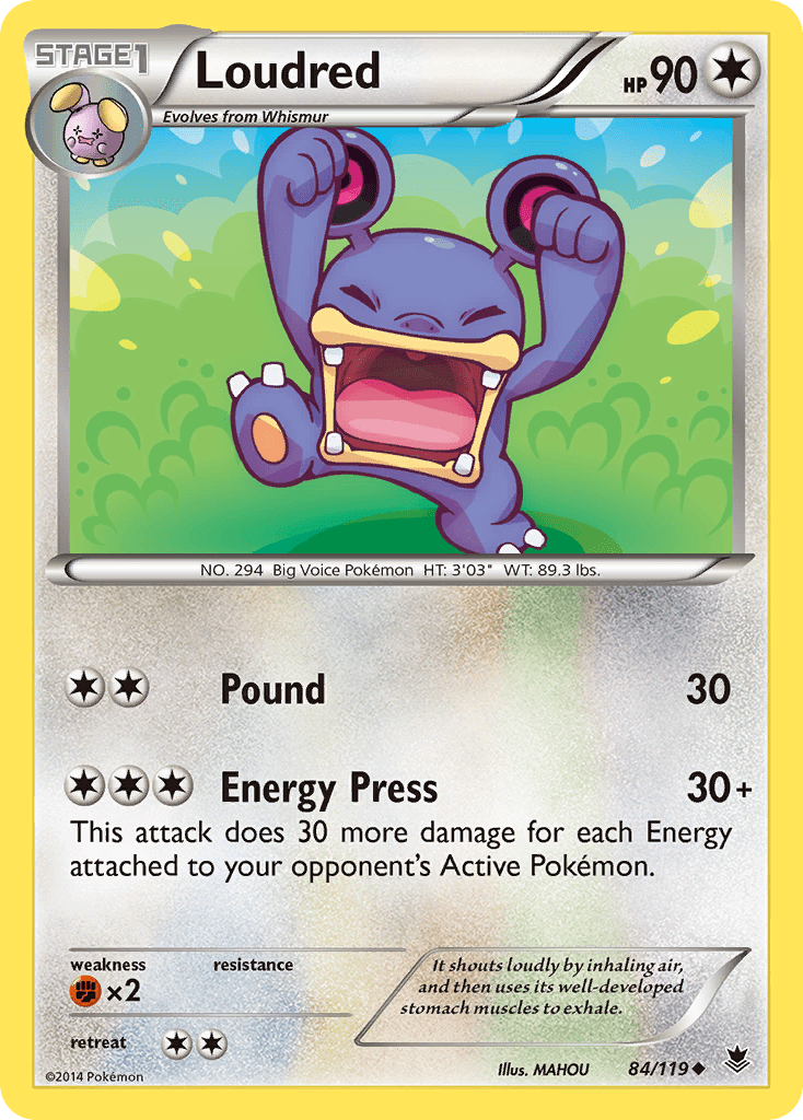 Loudred (84/119) [XY: Phantom Forces] Pokemon Single Pokémon  | Multizone: Comics And Games