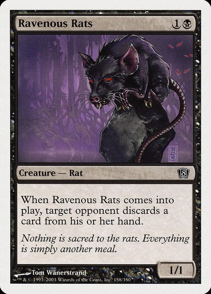 Ravenous Rats [Eighth Edition] MTG Single Magic: The Gathering  | Multizone: Comics And Games