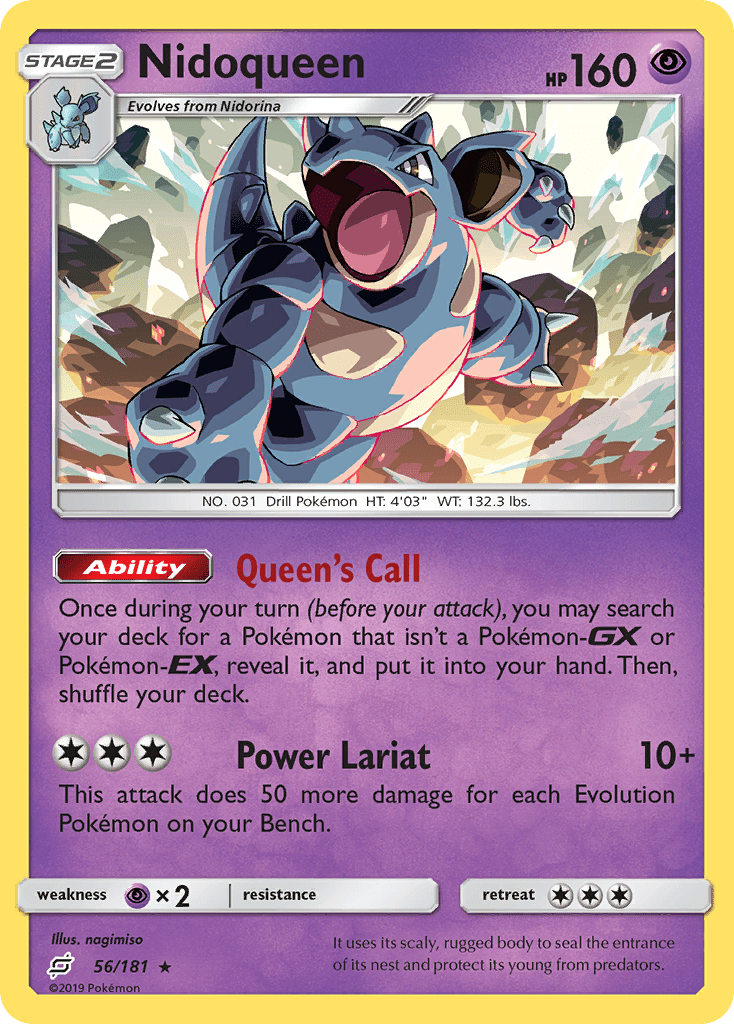 Nidoqueen (56/181) [Sun & Moon: Team Up] Pokemon Single Pokémon  | Multizone: Comics And Games