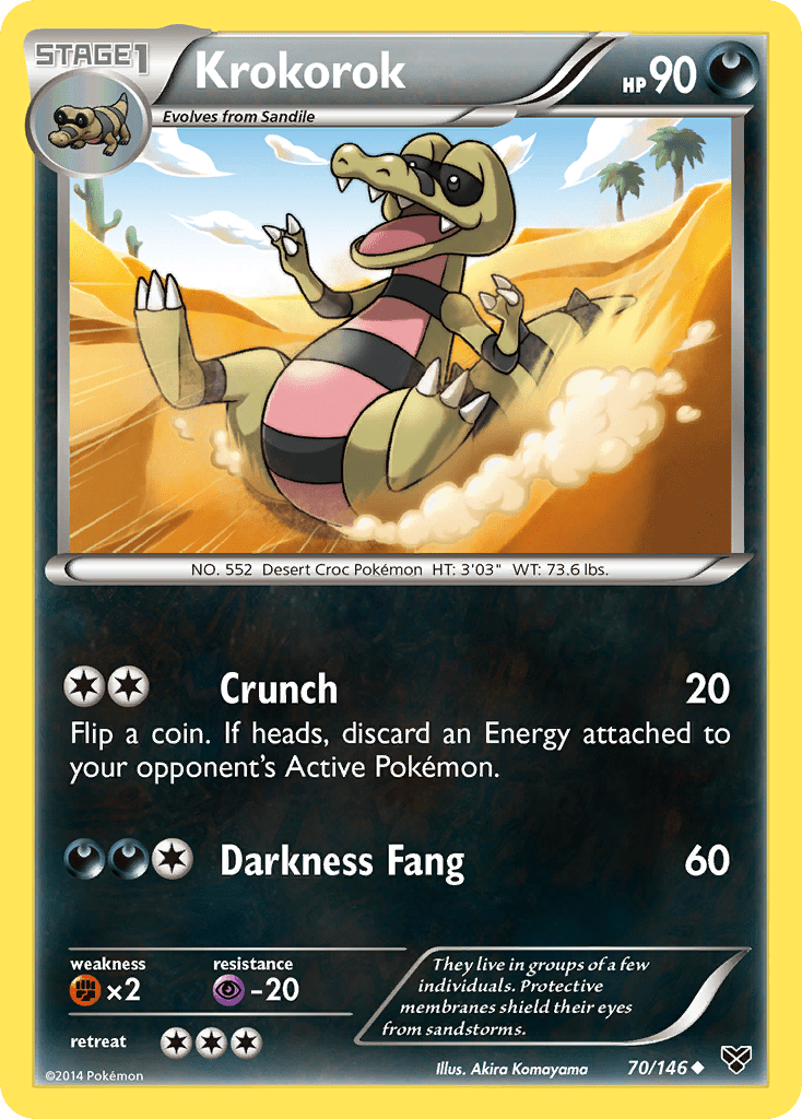 Krokorok (70/146) [XY: Base Set] Pokemon Single Pokémon  | Multizone: Comics And Games