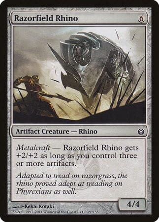 Razorfield Rhino [Mirrodin Besieged] MTG Single Magic: The Gathering  | Multizone: Comics And Games