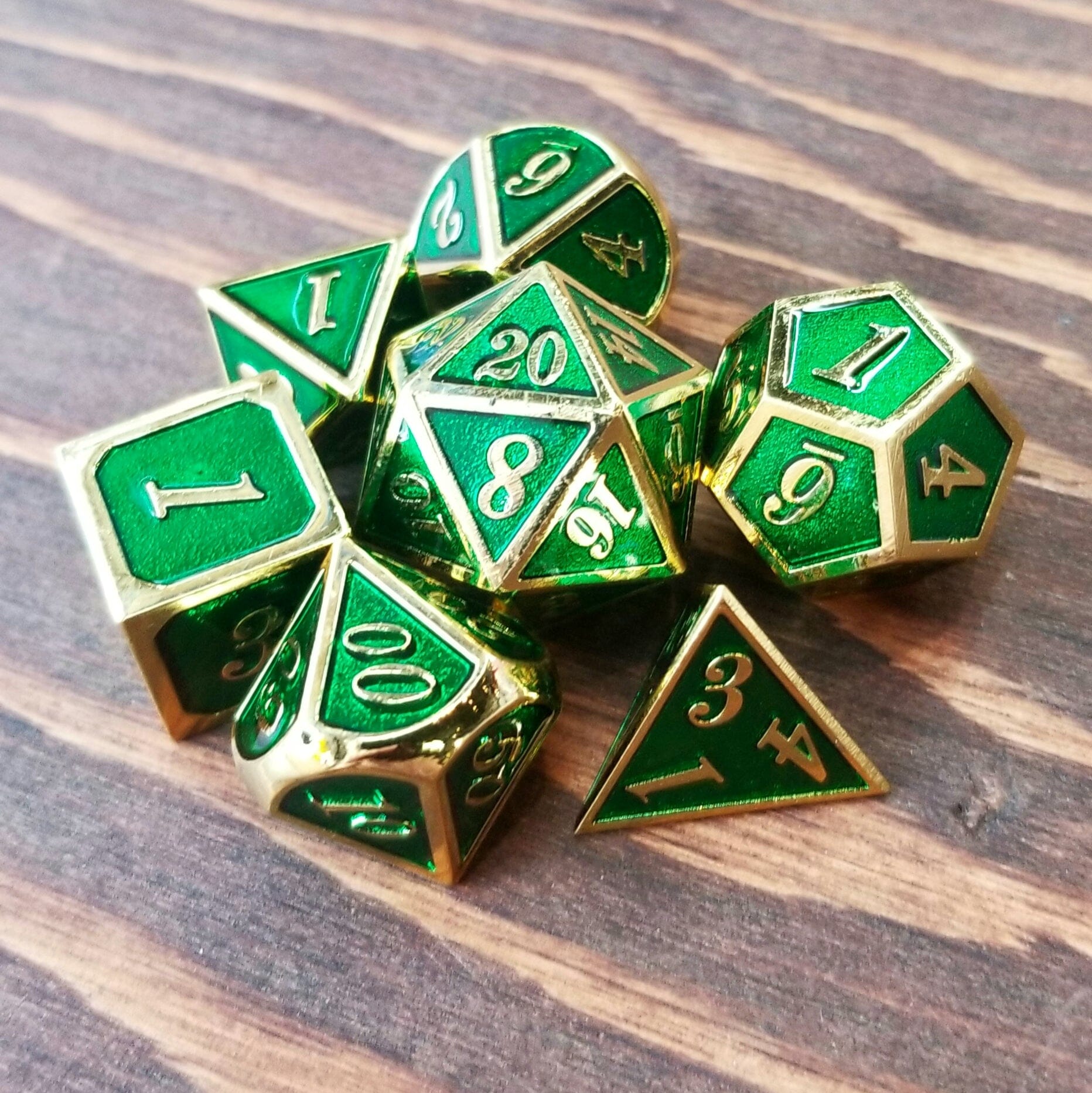 Emrald GoldLined Metal Dice Dice The Forge  | Multizone: Comics And Games