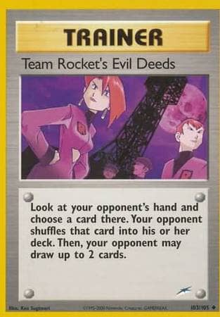 Team Rocket's Evil Deeds (103/105) [Neo Destiny Unlimited] Pokemon Single Pokémon  | Multizone: Comics And Games