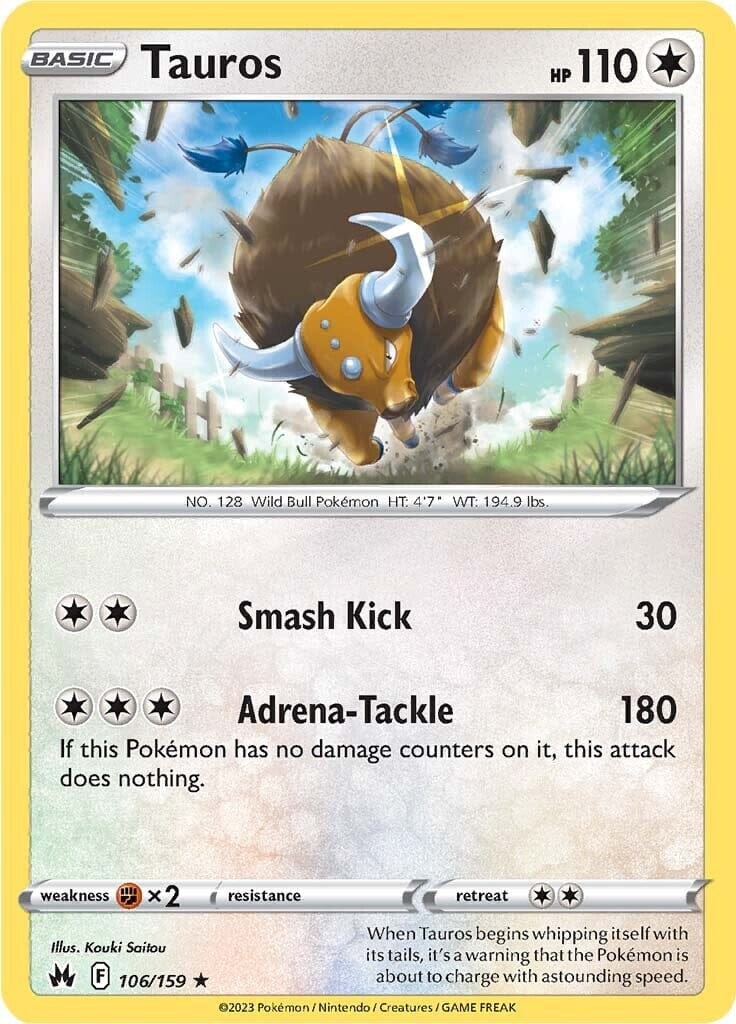Tauros (106/159) [Sword & Shield: Crown Zenith] Pokemon Single Pokémon  | Multizone: Comics And Games
