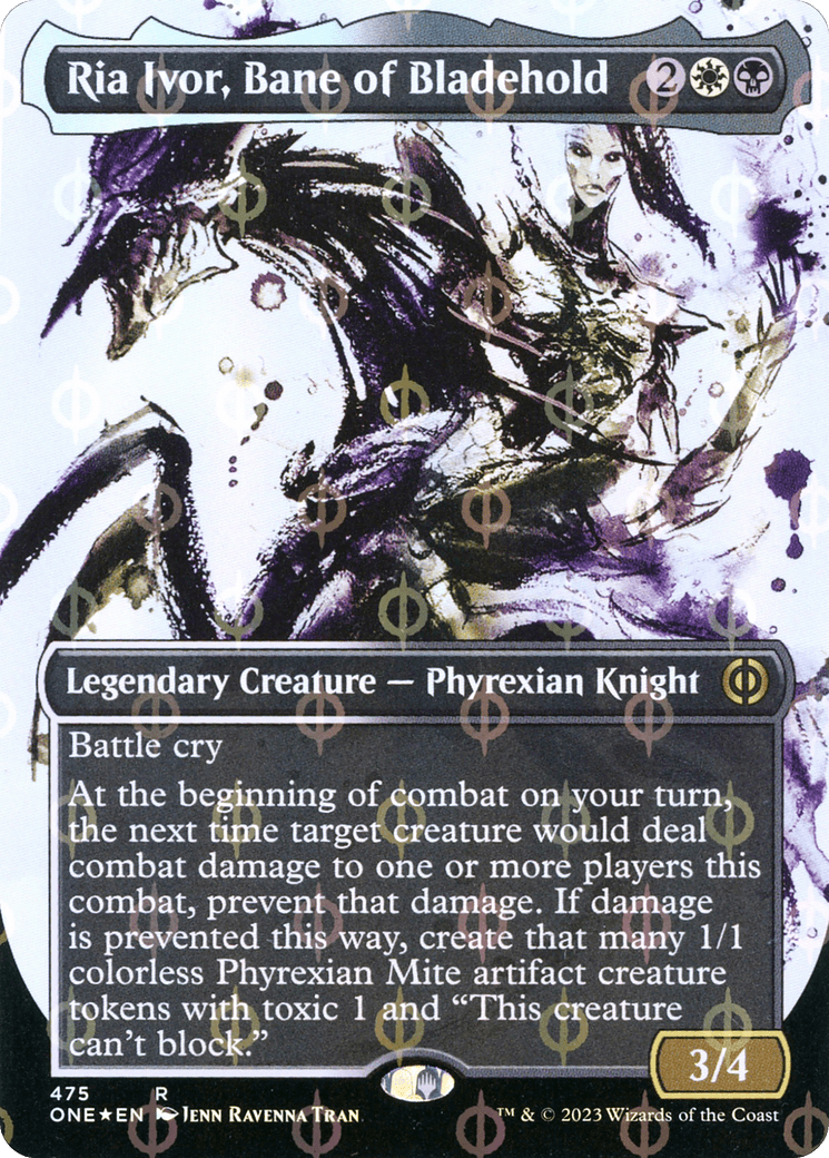 Ria Ivor, Bane of Bladehold (Borderless Ichor Step-and-Compleat Foil) [Phyrexia: All Will Be One] MTG Single Magic: The Gathering  | Multizone: Comics And Games