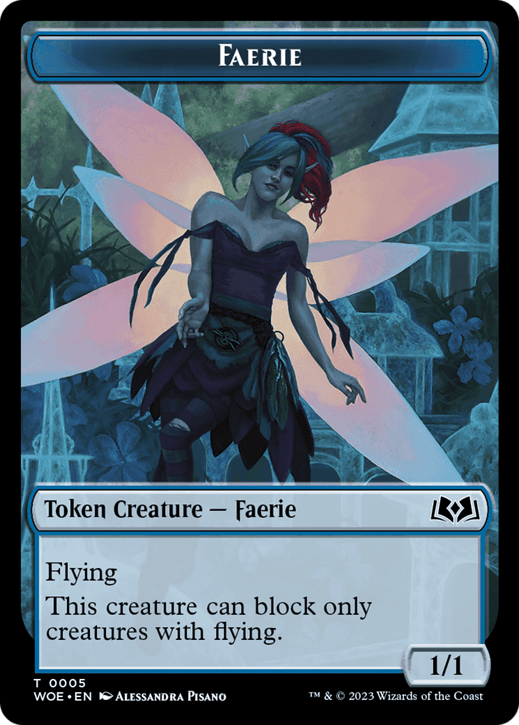 Faerie // Food (0011) Double-Sided Token [Wilds of Eldraine Tokens] | Multizone: Comics And Games