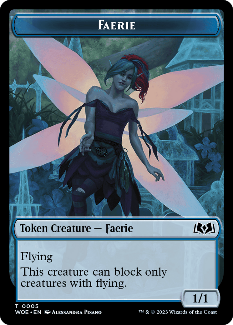 Faerie // Food (0012) Double-Sided Token [Wilds of Eldraine Tokens] | Multizone: Comics And Games