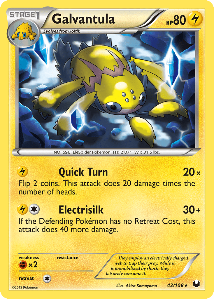 Galvantula (43/108) [Black & White: Dark Explorers] Pokemon Single Pokémon  | Multizone: Comics And Games