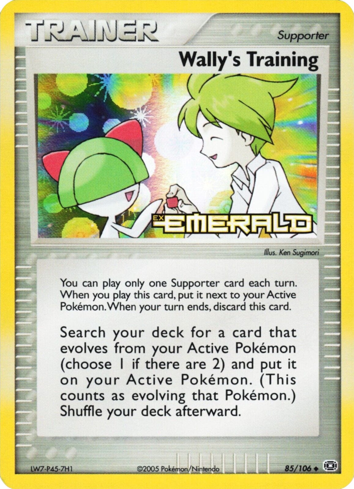 Wally's Training (85/106) (Stamped) [EX: Emerald] Pokemon Single Pokémon  | Multizone: Comics And Games