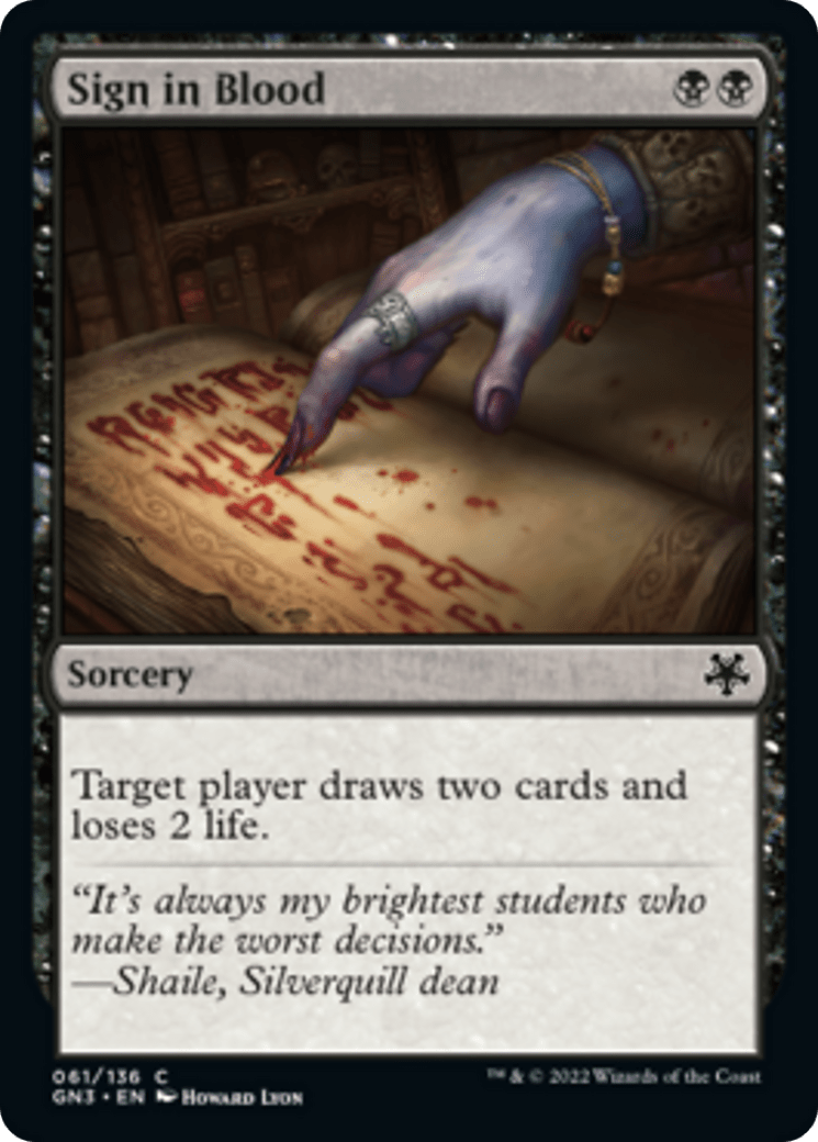 Sign in Blood [Game Night: Free-for-All] MTG Single Magic: The Gathering  | Multizone: Comics And Games