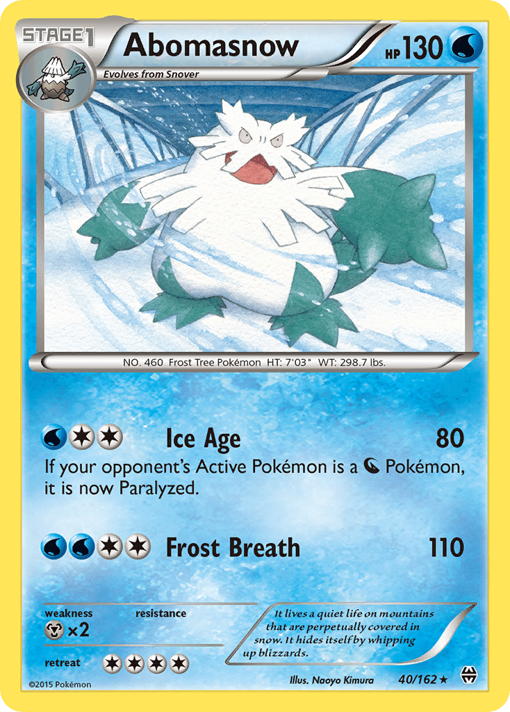 Abomasnow (40/162) [XY: BREAKthrough] Pokemon Single Pokémon  | Multizone: Comics And Games