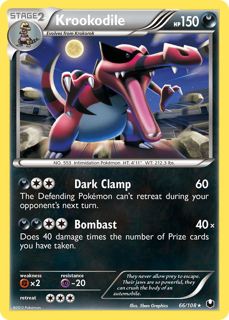 Krookodile (66/108) [Black & White: Dark Explorers] Pokemon Single Pokémon  | Multizone: Comics And Games