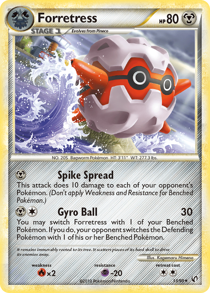 Forretress (13/90) [HeartGold & SoulSilver: Undaunted] Pokemon Single Pokémon  | Multizone: Comics And Games