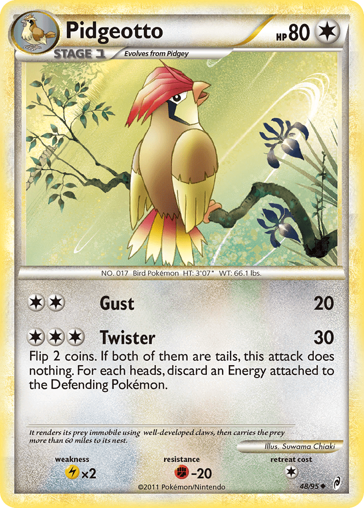 Pidgeotto (48/95) [HeartGold & SoulSilver: Call of Legends] Pokemon Single Pokémon  | Multizone: Comics And Games