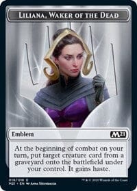 Emblem - Liliana, Waker of the Dead [Core Set 2021] MTG Single Magic: The Gathering  | Multizone: Comics And Games