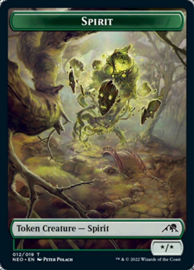 Spirit Token (012) [Kamigawa: Neon Dynasty Tokens] MTG Single Magic: The Gathering  | Multizone: Comics And Games