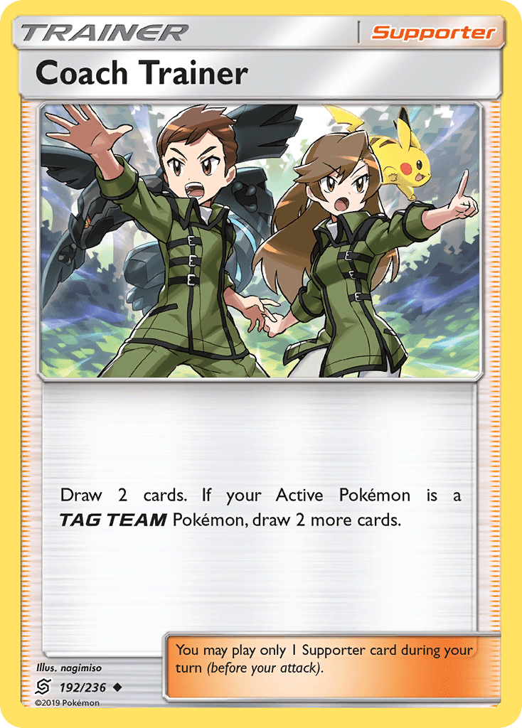 Coach Trainer (192/236) [Sun & Moon: Unified Minds] Pokemon Single Pokémon  | Multizone: Comics And Games