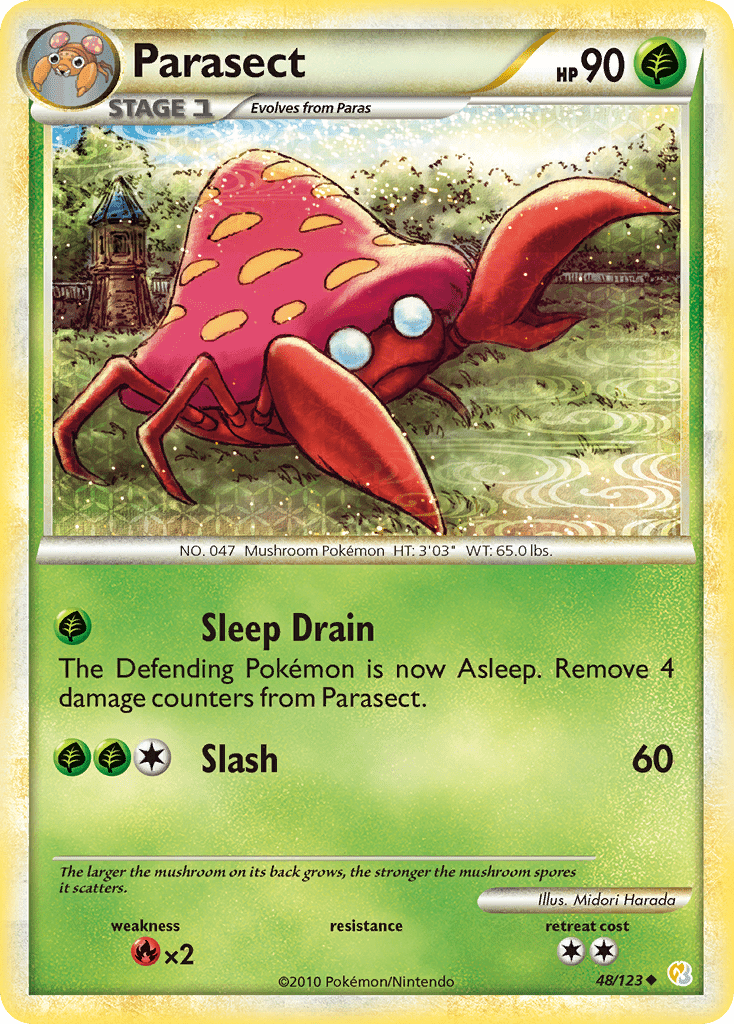 Parasect (48/123) [HeartGold & SoulSilver: Base Set] Pokemon Single Pokémon  | Multizone: Comics And Games