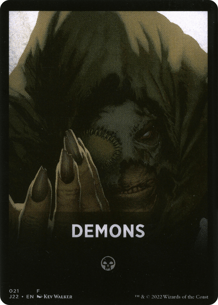 Demons Theme Card [Jumpstart 2022 Front Cards] MTG Single Magic: The Gathering  | Multizone: Comics And Games