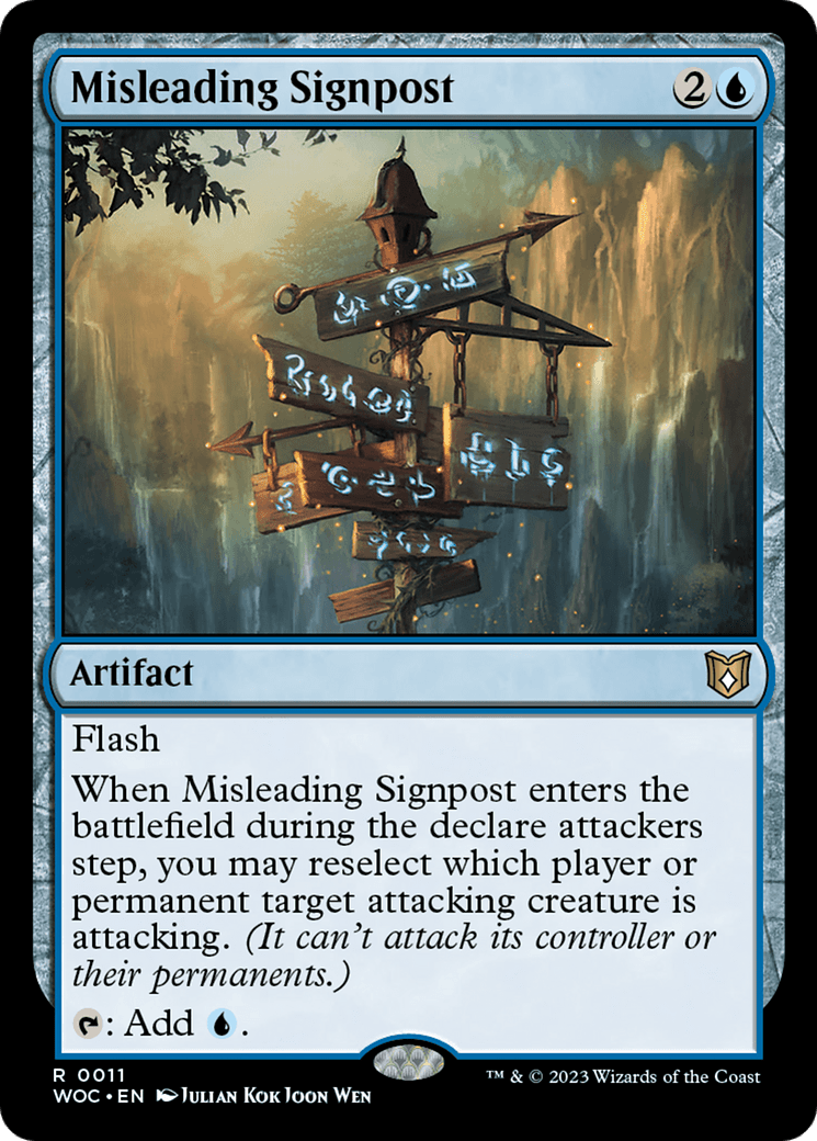 Misleading Signpost [Wilds of Eldraine Commander] MTG Single Magic: The Gathering  | Multizone: Comics And Games