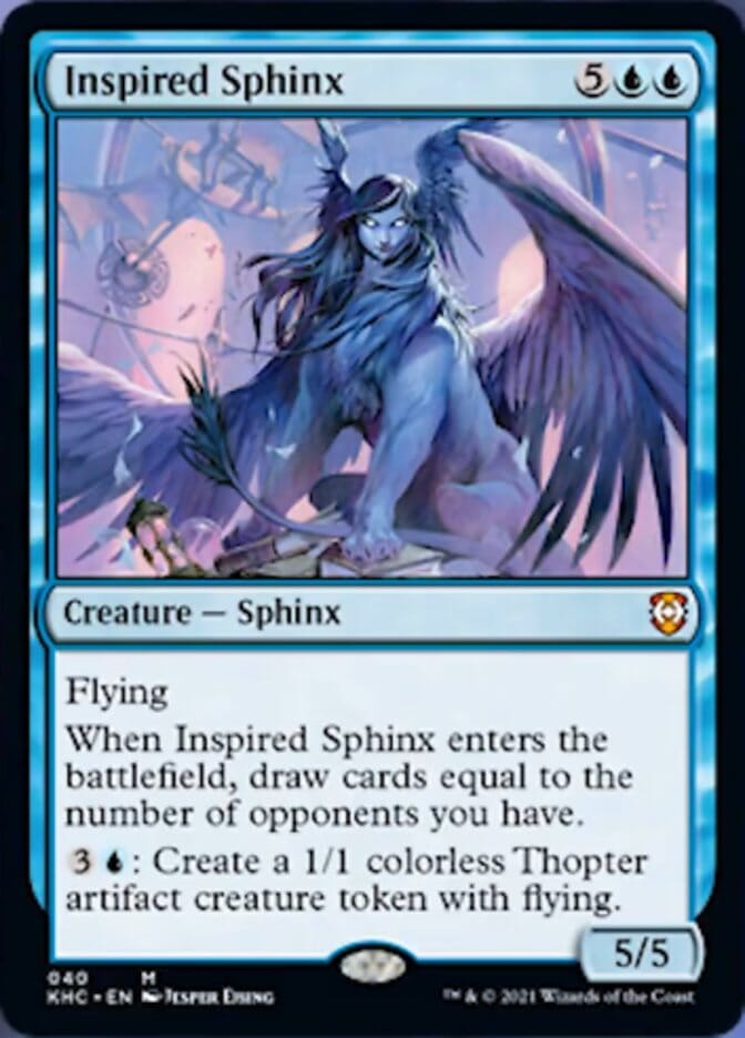Inspired Sphinx [Kaldheim Commander] MTG Single Magic: The Gathering  | Multizone: Comics And Games