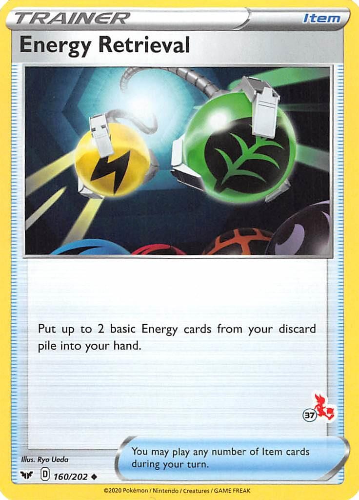 Energy Retrieval (160/202) (Cinderace Stamp #37) [Battle Academy 2022] Pokemon Single Pokémon  | Multizone: Comics And Games