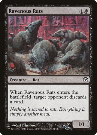 Ravenous Rats [Duels of the Planeswalkers] MTG Single Magic: The Gathering  | Multizone: Comics And Games