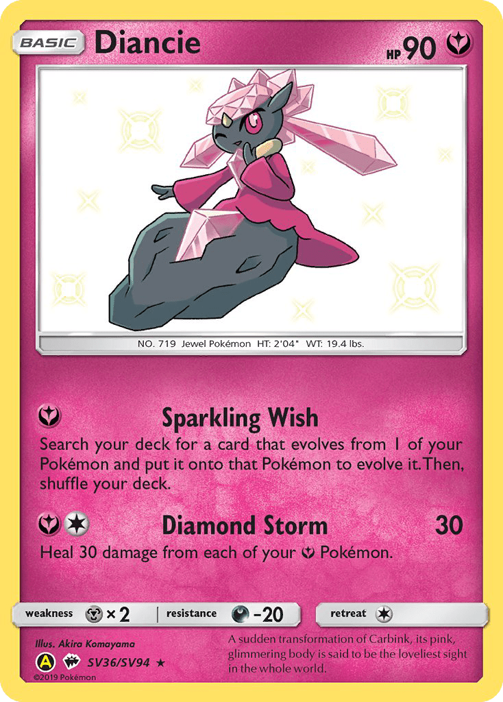 Diancie (SV36/SV94) [Sun & Moon: Hidden Fates - Shiny Vault] Pokemon Single Pokémon  | Multizone: Comics And Games