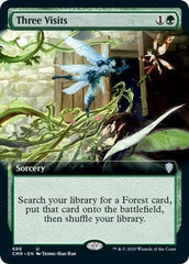 Three Visits (Extended Art) [Commander Legends] MTG Single Magic: The Gathering  | Multizone: Comics And Games