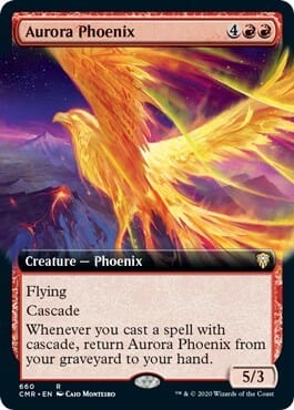 Aurora Phoenix (Extended Art) [Commander Legends] MTG Single Magic: The Gathering  | Multizone: Comics And Games