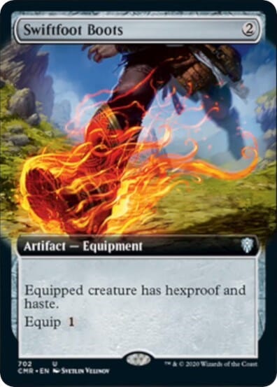 Swiftfoot Boots (Extended Art) [Commander Legends] MTG Single Magic: The Gathering  | Multizone: Comics And Games