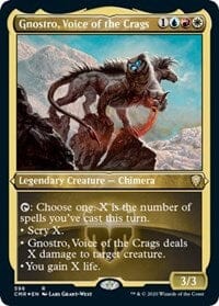 Gnostro, Voice of the Crags (Foil Etched) [Commander Legends] MTG Single Magic: The Gathering  | Multizone: Comics And Games