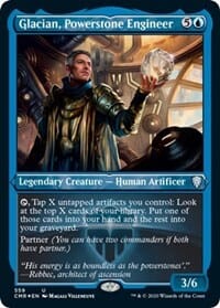 Glacian, Powerstone Engineer (Foil Etched) [Commander Legends] MTG Single Magic: The Gathering  | Multizone: Comics And Games
