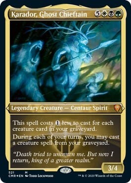 Karador, Ghost Chieftain (Foil Etched) [Commander Legends] MTG Single Magic: The Gathering  | Multizone: Comics And Games