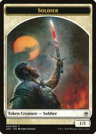 Soldier Token (003) [Masters 25 Tokens] MTG Single Magic: The Gathering  | Multizone: Comics And Games