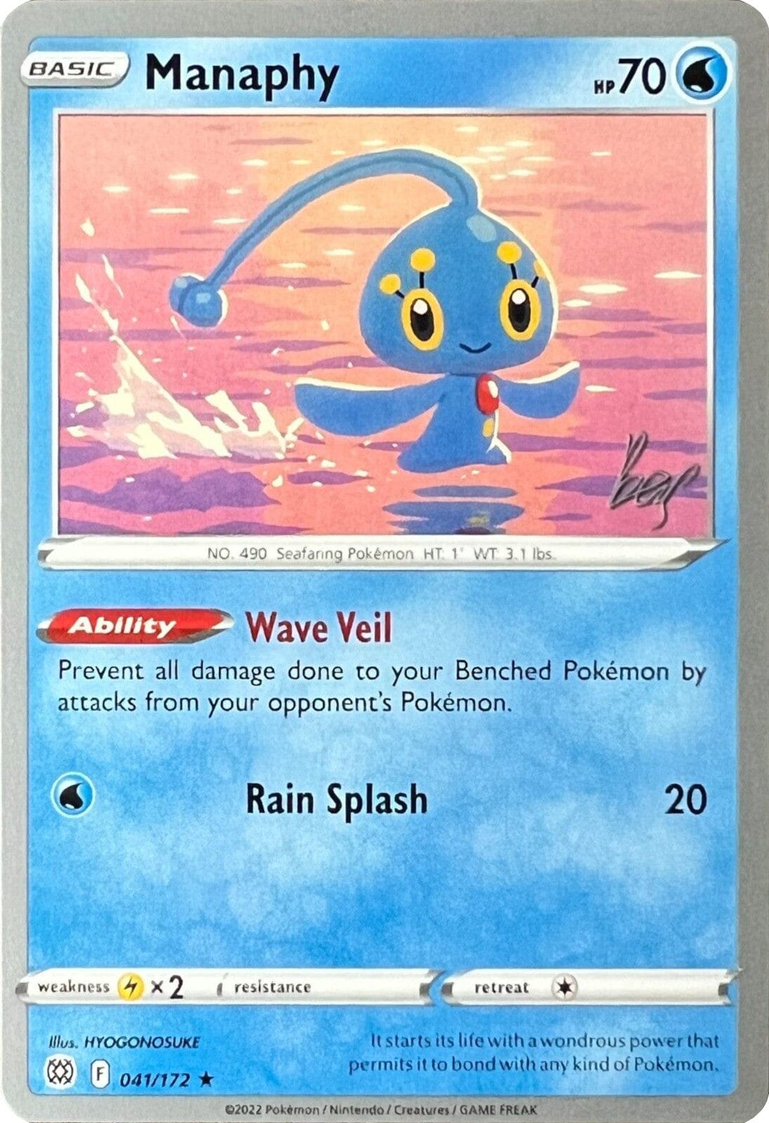 Manaphy (041/172) (Cheryl Again - Sebastian Lashmet) [World Championships 2022] Pokemon Single Pokémon  | Multizone: Comics And Games